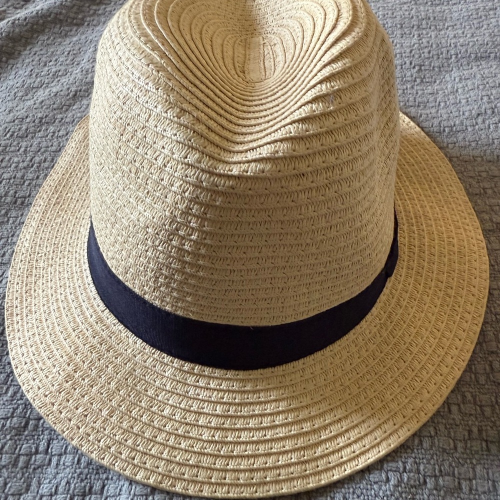 GAP Tan Fedora Hat with Navy Band size S/M